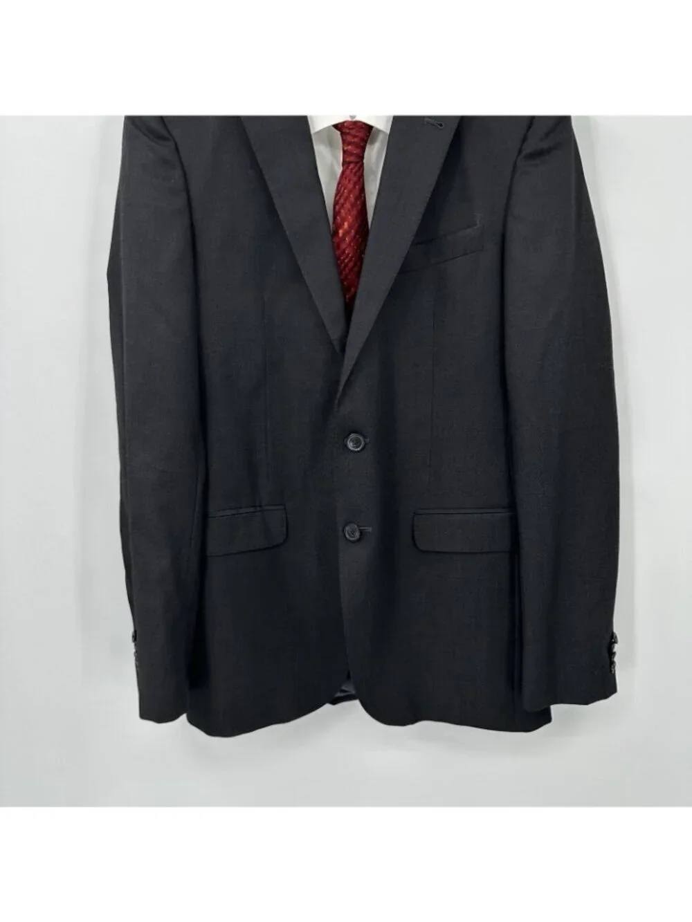 JOSEPH ABBOUD extreme slim fit jacket blazer gray 38L 100% wool business office